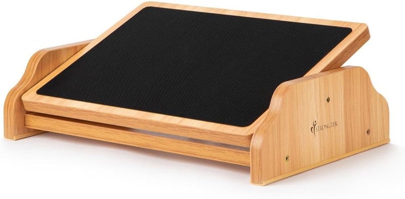 StrongTek Ergonomic Rocking Foot Rest for Under Desk, Adjustable Foot Stool with Non-Slip Surface, Three Positions for Comfort & Stability, Enhances Posture & Circulation, Ideal for Office & Home Use - Image 1